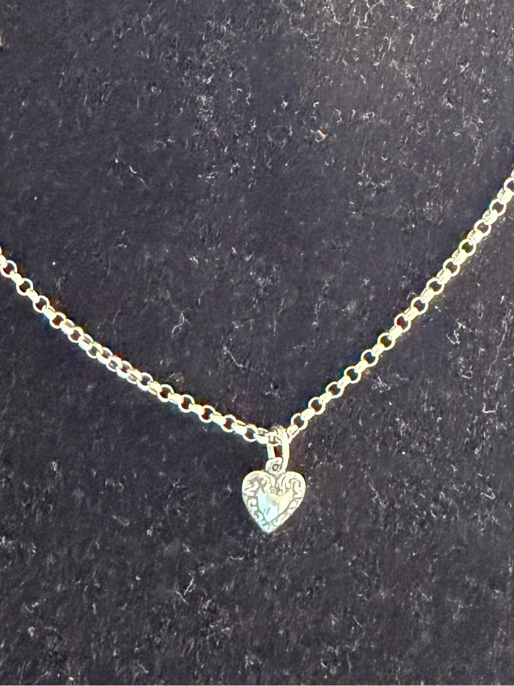 Vintage SilverTone Catherine Popesco Amore Charm Necklace